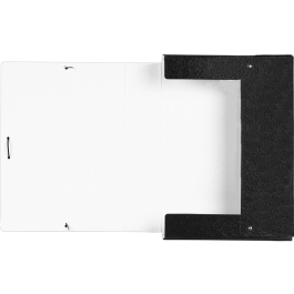 Liderpapel Carpeta proyectos folio lomo 70mm cartón gofrado negra 245 x 345 mm