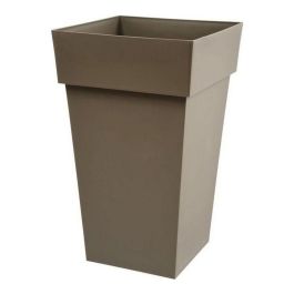 EDA Maceta Toscana Cuadrada Alta 39x39x65 cm 62L Taupe Polipropileno Resistente Heladas UV Interior Exterior Precio: 43.99000012. SKU: S7149141