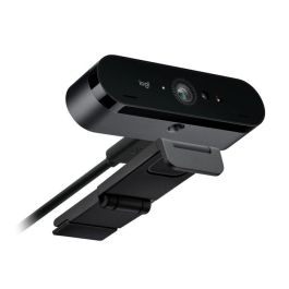Logitech Brio 4K Webcam Ultra HD con HDR, RightLight 3, Micrófonos Omnidireccionales y Reconocimiento Facial Windows Hello USB-A Negro