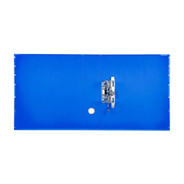 Liderpapel Archivador de Palanca A4 Filing System Forrado Azul Lomo 80mm con Caja y Compresor Metálico
