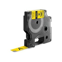 Dymo Rhino Cinta De Etiquetas Industrial Adhesiva Id1-12, Negro Sobre Amarillo 12 mm, Vinilo S0718450