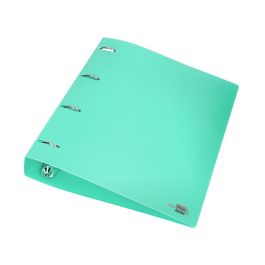 Carpeta Liderpapel 4 Anillas Mixtas 40 mm Polipropileno Din A4 Verde Manzana Opaco