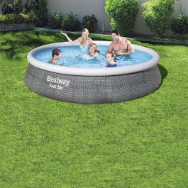 Bestway Piscina Hinchable Adulto Aro Ratan con Depurador 396x84 cm Jardin 57376