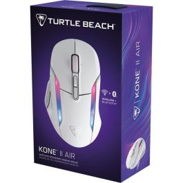 Ratón inalámbrico para juegos - Turtle Beach Kone II Air - Ergonómico - Blanco, Bluetooth, 26.000 DPI, rueda 4D