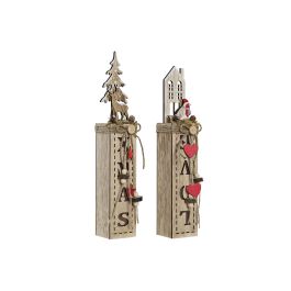 DKD Home Decor Decoración Luminosa Navidad Alpina Madera y LED Natural 36 cm de Alto Set de 2 Unidades (2 Pilas AAA) Precio: 12.97362. SKU: B16NFC3NQC