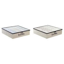DKD Home Decor Caja Infusiones Colonial Azul Turquesa, en MDF, Cristal y Metal (Set de 4 Unidades) 24.5x6x24.5 cm Precio: 19.50036. SKU: B1FPVRZHAW