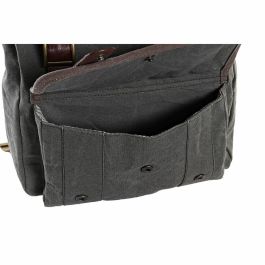 Mochila Casual DKD Home Decor Canvas Bicicleta Gris Marrón (33 x 12 x 47 cm)