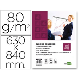 Liderpapel Bloc Congreso Liso 630x840 mm 25+5 Hojas 80g/m2 Blanco Precio: 9.5900002. SKU: B18SKTJPN8
