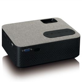 Lenco LPJ-700BKGY Proyector LED Full HD 1080p Cine en Casa 4000 lúmenes, pantalla 30-100 pulgadas