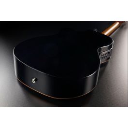 LAG Guitarra Acústica Auditorium A/E Cutaway Edición Limitada Bisel Negra Cedro Rojo Macizo Brillante