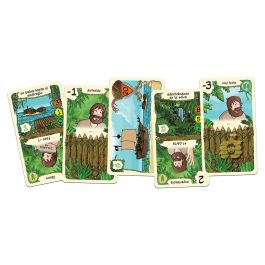 Edge Studio Viernes Juego de Cartas Cooperativo Solitario: Ayuda a Robinson a Sobrevivir y Vencer a los Piratas. 1 Jugador, Edad 10+, 30 min, Español