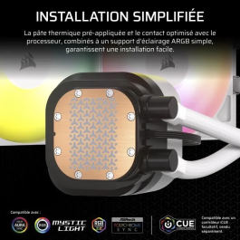 Corsair CW-9060094-WW Refrigerador Líquido para CPU Nautilus 240 ARGB Blanco