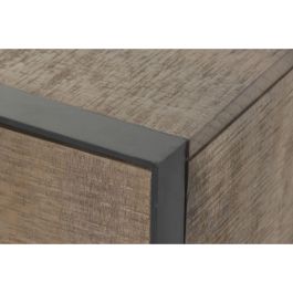 DKD Home Decor Mueble TV de Mango y Metal 180x44x55 cm Colección Sand Village Acabado Chorro de Arena
