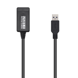 Cable Alargador USB 3.0 con Amplificador Aisens A105-0525/ USB Macho - USB Hembra/ Hasta 9W/ 625Mbps/ 5m/ Negro Precio: 17.69000035. SKU: B12MPZ55RW