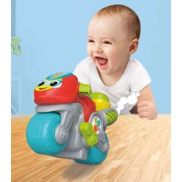 Clementoni Moto Mundial Marcial, Centro de Actividades Infantil Colorido, Sonidos, Edad 10 Meses, 30x21x13cm