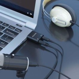 AISENS - CONVERSOR USB-A A AUDIO 48KHz, USB-A/M-2xJACK 3.5/H, NEGRO AISENS - CONVERSOR USB-A A AUDIO 48KHz, USB-A/M-2xJACK 3.5/H, NEGRO