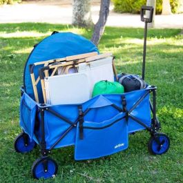 Carro de playa plegable 88x47x53/108 cm con bolsillo latera Carro de playa plegable 88x47x53/108 cm con bolsillo latera
