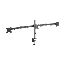 Aisens Soporte de Mesa Giratorio e Inclinable 3 Pivotes 2 Brazos para 3 Monitores de 13"-27" VESA 100x100mm Negro