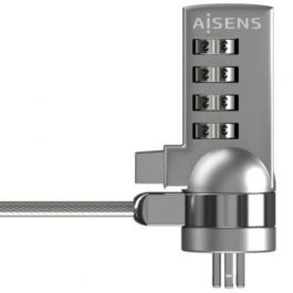 Aisens Cable de Seguridad con Cerradura de Combinación para Ordenador, Portátil, Monitor 1,5 M