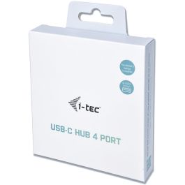I-tec Hub USB-C con 4 Puertos USB 3.0 para Ordenador Portátil, Tablet y Teléfono Inteligente, Conexión Rápida de Datos y Carga