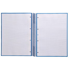 Antartik Cuaderno espiral micro A4 tapa dura forrada 80h 90 gr cuadro 5mm azul oscuro