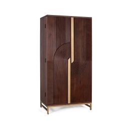 GINER Y COLOMER Mueble Bar Madera de Mango y Metal Cerezo 179 cm Alto