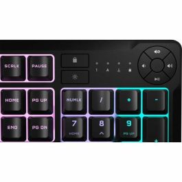 Corsair COR0840006666509 Teclado gaming de membrana con cable K55 CORE RGB retroiluminación RGB 10 zonas gris silencioso y responsivo