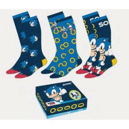 Calcetines pack 3 piezas sonic en caja (talla 35/41) Precio: 18.997. SKU: B1CBJGGTBB