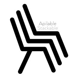 Silla Apilable Blanco Polipropileno 48,50 X 43 X 91 cm