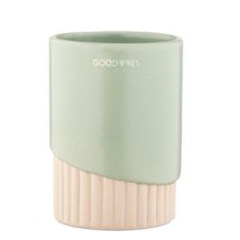 Vaso  DKD Home Decor Verde Crema 8 x 11 x 8 cm (6 Unidades) Precio: 29.58999945. SKU: B1GNDPK4NE