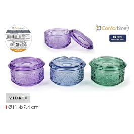 Confortime Cenicero Agua Vidrio Relieve 11.4x11.4x7.4 cm Precio: 64.32000025. SKU: B1BFMXX7CG