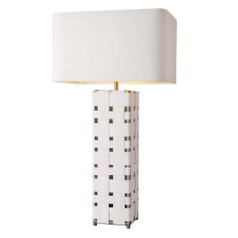 Lámpara de mesa Home ESPRIT Blanco Dorado Lámpara de mesa Home ESPRIT Blanco Dorado