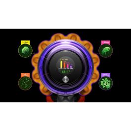 Dyson V15 Detect Absolute Aspiradora Escoba sin Cable 2 en 1 Ciclónica Níquel/Amarillo para Suelos Duros y Alfombras