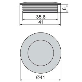 Emuca Lote de 10 pomos para mueble Benetusser, diámetro 41mm, Zamak, Níquel satinado