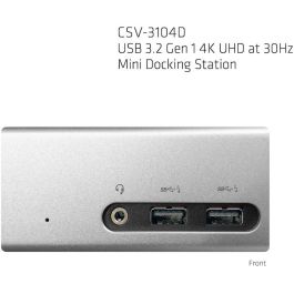 Club3D Docking Station USB 3.2 Gen 1 Mini 4K UHD HDMI DVI 4xUSB 3.0 LAN Plata para PC/Portátil