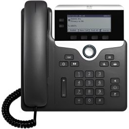 Cisco IP Phone 7821 Negro/Plata - Teléfono IP con Cable de 2 Líneas y PoE - Montaje Escritorio/Pared