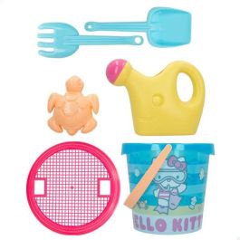 Hello Kitty Set Cubo de Playa 18 cm con Pala, Rastrillo, Regadera y Molde en Red
