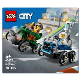 LEGO 60459 City Avi3n vs. Cama de Hospital, Juego de Construcci3n, 70 Piezas, 5+ Anos