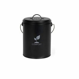 Livoo Cubo de compostaje de cocina negro MES154N, 6 l