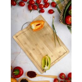 Quttin Tabla de Cortar de Bambú con Asa 32.5 x 25 x 1.7 cm (8 Unidades)