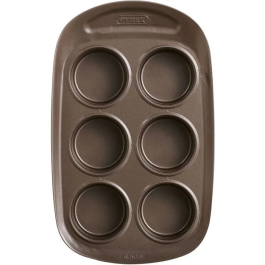 Pyrex 1452001 Molde para Muffins Redondo Acero al Carbono Antiadherente 6 Cavidades