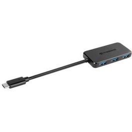 Transcend HUB2C USB-HUB 4 Puertos USB 3.1 Type-C Negro sin Adaptador de Corriente Plug and Play para PC/Mac/Linux