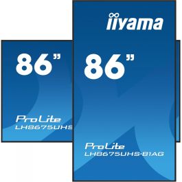 IIYAMA LH8675UHS-B1AG Pantalla IPS 85.6" (217cm) 4K Ultra HD, 3xHDMI, 2xUSB, WiFi, 24/7 para Señalización Digital