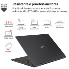 LG Gram 15ZD80T-G.AX55B Portátil 15.6" FHD Ryzen AI 5-340/16GB RAM/512GB SSD/Sin Sistema Operativo