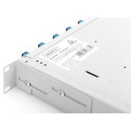 Digitus LWL Spleißbox 1HE Caja de empalmes de fibra óptica, extensible, cierre rápido, Interior, Acero