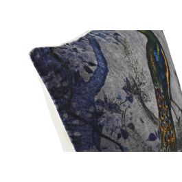 DKD Home Decor Cojin Shabby Gris Oscuro Terciopelo 10 x 45 x 45 cm (2 Unidades)