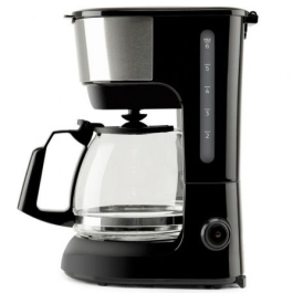 Orbegozo Cafetera de Goteo CG 4506 - 6 Tazas - Negra y Plata - Jarra de Cristal 0,75 L - Apagado Automático - Placa Calentadora
