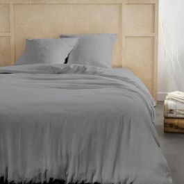 Today 123326 Juego de Cama 2 Personas Gasa de Algodón y Algodón, Funda Nórdica 220x240 cm + 2 Fundas Almohada 63x63 cm, Acero, Tacto Suave Precio: 46.78999941. SKU: B1HLHC4EBV