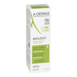 A-DERMA BIOLOGY Crema Hidratante Ligera 40 ml para Piel Frágil y Sensible Normal Mixta