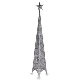 Árbol de Navidad Estrella Torre Plateado Metal Plástico 42 x 218 x 42 cm (3 Unidades)